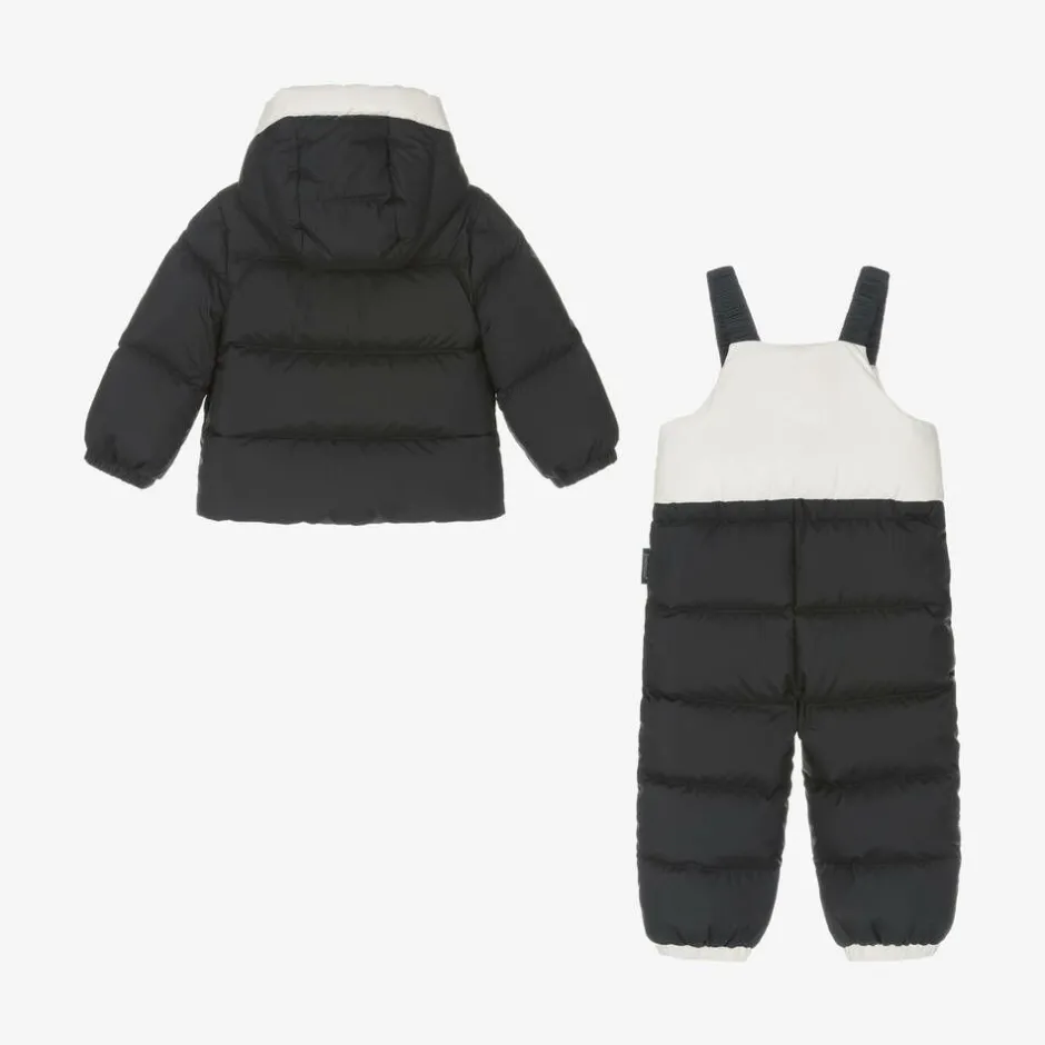 Moncler Enfant Blue Xola Down Padded Puffer Snowsuit Discount