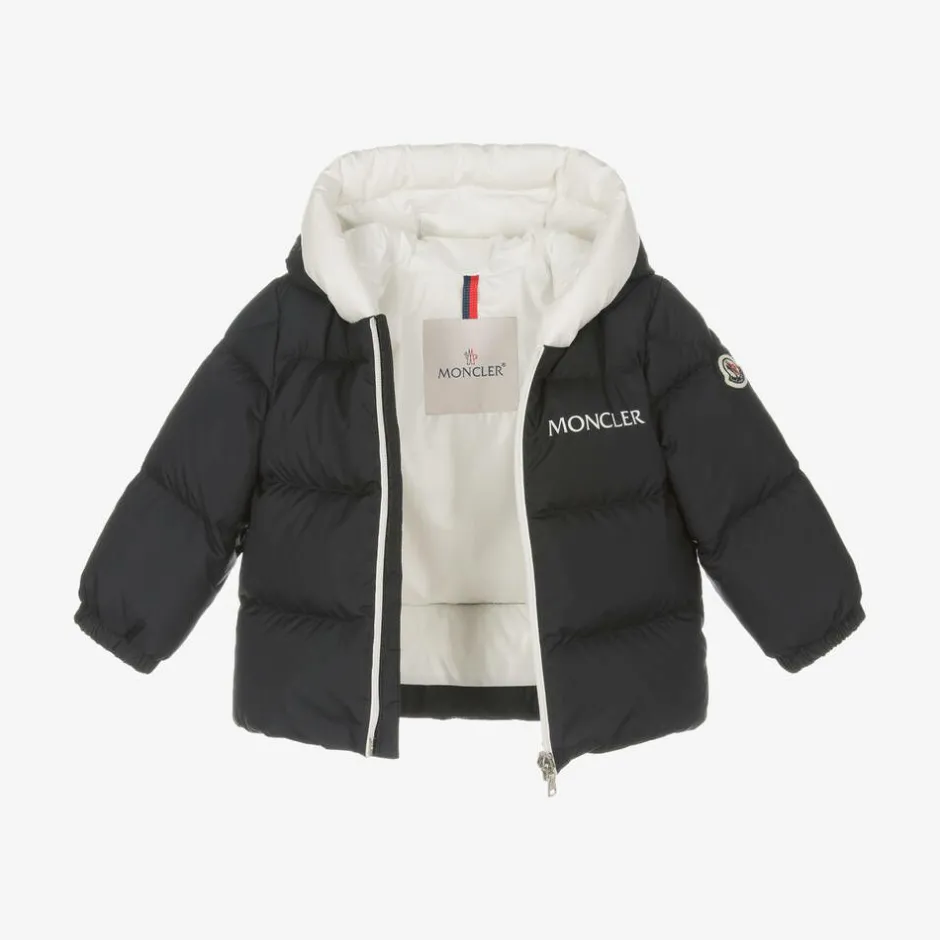 Moncler Enfant Blue Xola Down Padded Puffer Snowsuit Discount