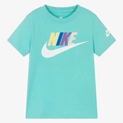 Nike Boys Aqua Green Cotton T-Shirt New