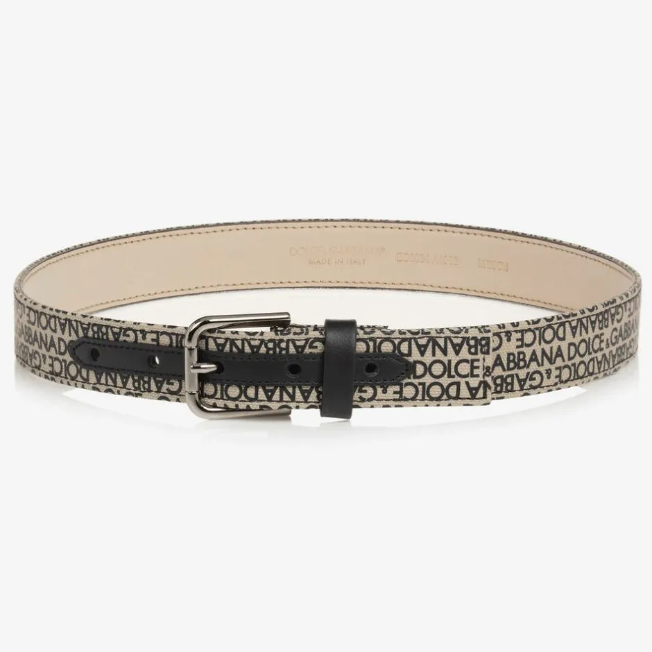 Dolce amp; Gabbana Boys Beige Canvas Belt Sale