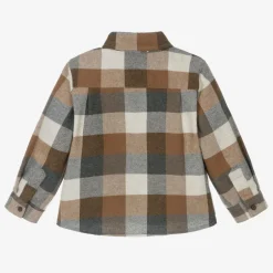Patachou Boys Beige Check Cotton Shirt Online