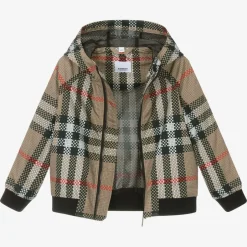 Burberry Boys Beige Check Jacket Sale