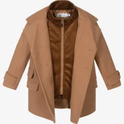 Beau KiD Boys Beige Coat & Hat Set Best