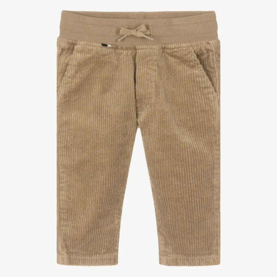 BOSS Boys Beige Corduroy Trousers Outlet