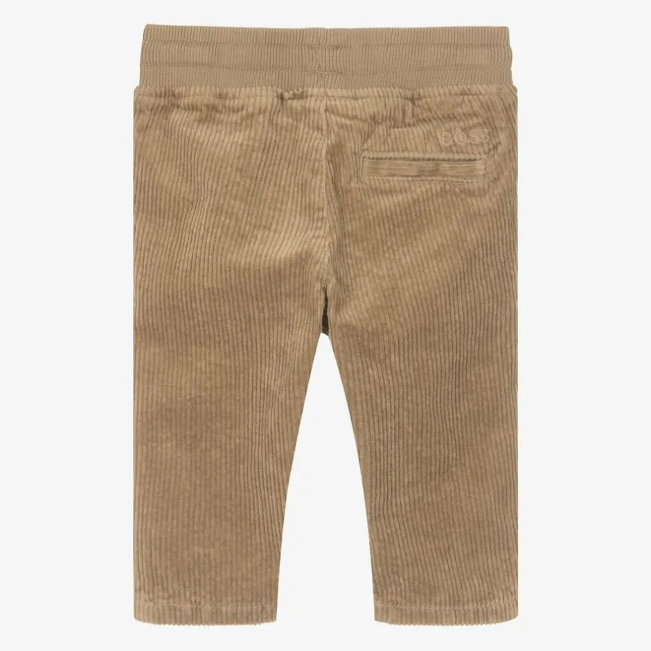 BOSS Boys Beige Corduroy Trousers Outlet