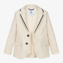 Beatrice amp; George Boys Beige Cotton & Linen Suit Clearance