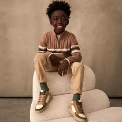 iDO Baby Boys Beige Cotton & Wool Sweater Outlet