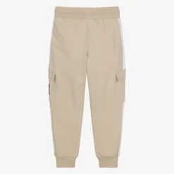 AIGNER Boys Beige Cotton Cargo Joggers Sale