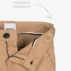 BOSS Boys Beige Cotton Chino Trousers Hot