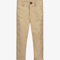Childrensalon Occasions Boys Beige Cotton Chino Trousers Sale