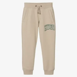 HUGO Boys Beige Cotton Joggers Clearance