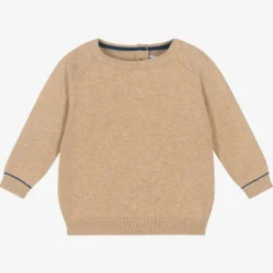Mayoral Boys Beige Cotton Knitted Sweater Clearance