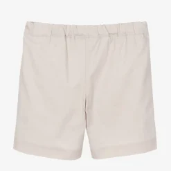 Beatrice amp; George Boys Beige Cotton Shorts