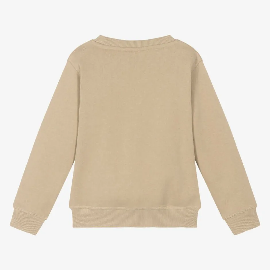 HUGO Boys Beige Cotton Sweatshirt Online