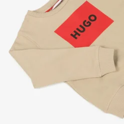 HUGO Boys Beige Cotton Sweatshirt Online