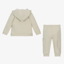 Babidu Boys Beige Cotton Tracksuit Best