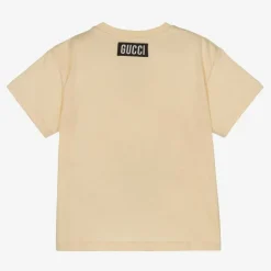 Gucci Boys Beige Cotton T-Shirt Discount