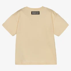 Gucci Boys Beige Cotton T-Shirt Discount