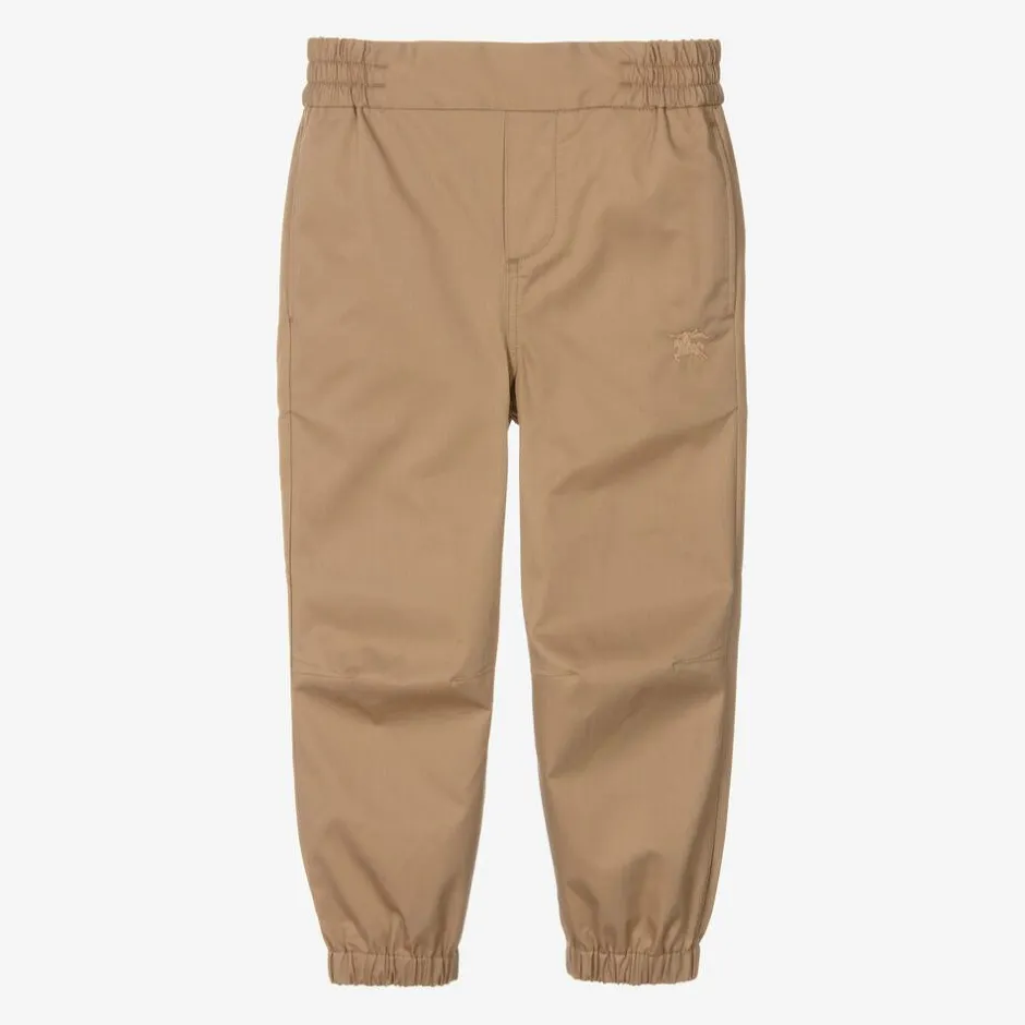Burberry Boys Beige Cotton Twill EKD Trousers New