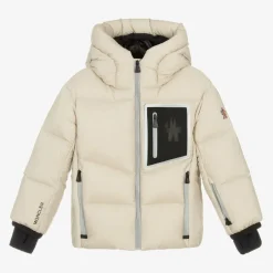 Moncler Enfant Boys Beige Down Padded Mandres Ski Jacket