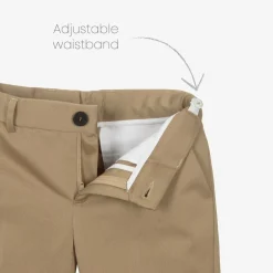 Versace Boys Beige Gabardine Trousers Clearance