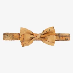 Alviero Martini Boys Beige Geo Map Bow Tie Clearance