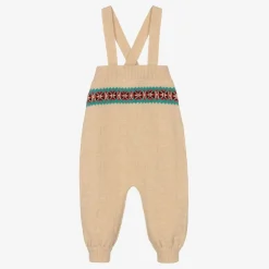 Gucci Boys Beige Knitted Dungarees Clearance