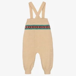 Gucci Boys Beige Knitted Dungarees Clearance