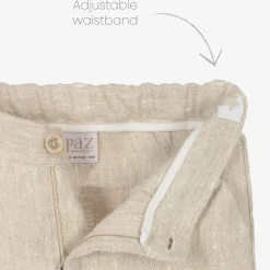 Paz Rodríguez Boys Beige Linen Suit Online