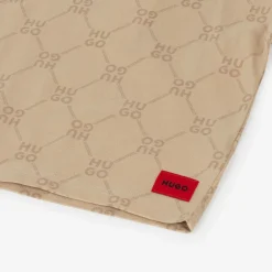 HUGO Boys Beige Monogram Cotton T-Shirt Best