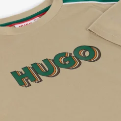 HUGO Boys Beige Organic Cotton T-Shirt Hot