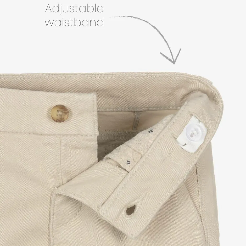 Mayoral Boys Beige Slim Fit Chino Trousers Discount