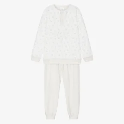 Babidu Boys Beige Striped Cotton Pyjamas