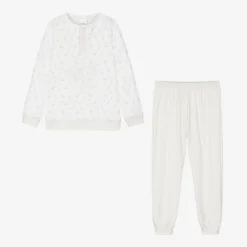 Babidu Boys Beige Striped Cotton Pyjamas