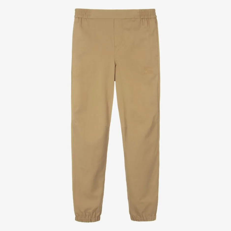 Burberry Boys Beige Twill Trousers Outlet