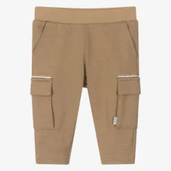 BOSS Boys Beige Viscose Cargo Trousers Sale