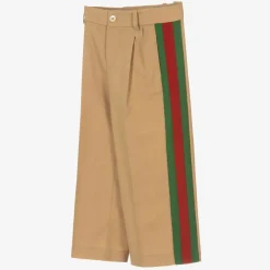 Gucci Boys Beige Wool Trousers New