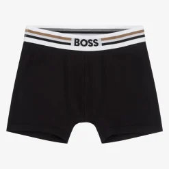 BOSS Boys Black & Beige Boxer Shorts (2 Pack) Discount
