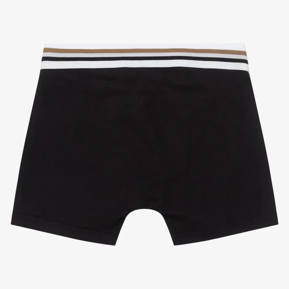 BOSS Boys Black & Beige Boxer Shorts (2 Pack) Discount