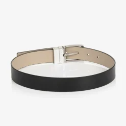 Emporio Armani Boys Black & Beige Reversible Belt Online
