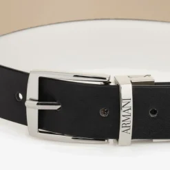 Emporio Armani Boys Black & Beige Reversible Belt Online