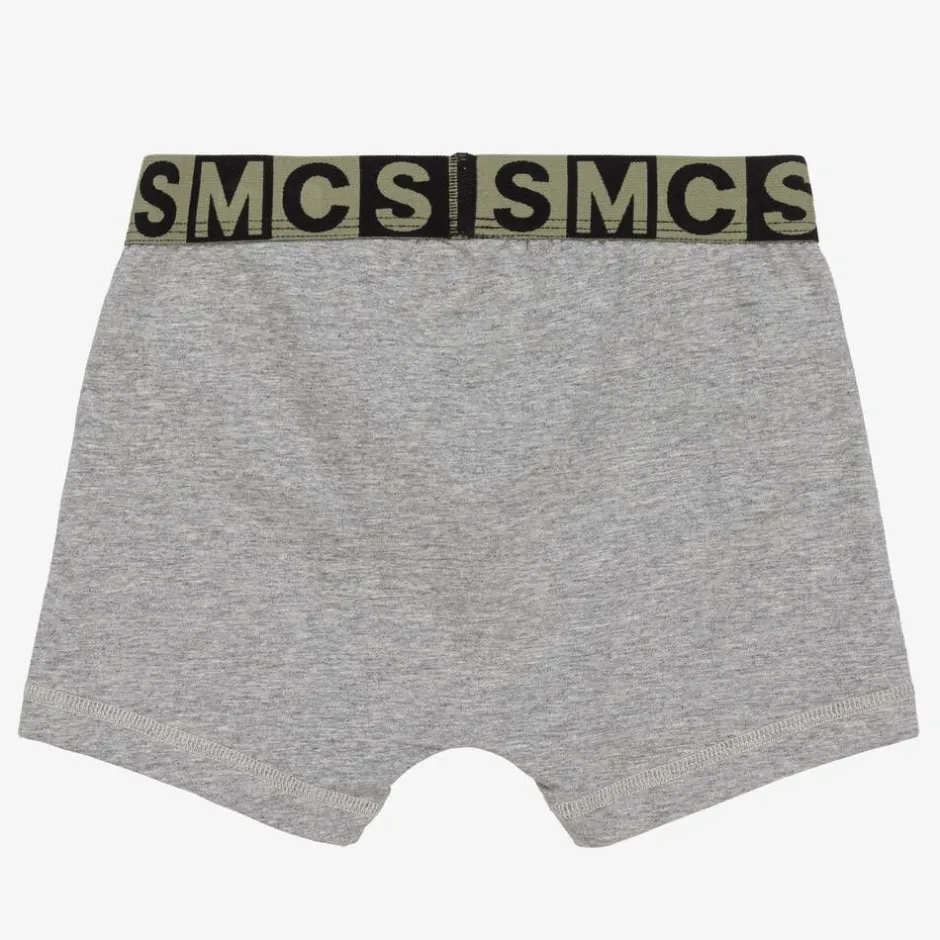 Stella McCartney Kids Boys Black & Grey Boxer Shorts (2 Pack) Clearance