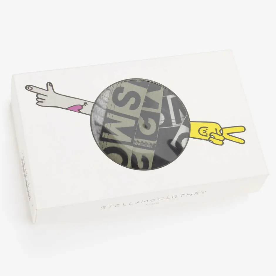 Stella McCartney Kids Boys Black & Grey Boxer Shorts (2 Pack) Clearance