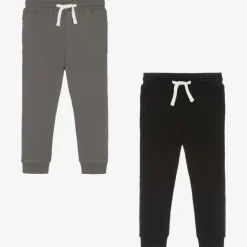 Childrensalon Essentials Boys Black & Grey Organic Joggers (2 Pack) Hot