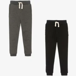 Childrensalon Essentials Boys Black & Grey Organic Joggers (2 Pack) Best