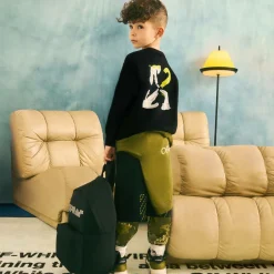 Off-White Boys Black Bookish Logo Backpack (38cm) New