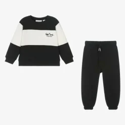 Calvin Klein Boys Black Colourblock Tracksuit New