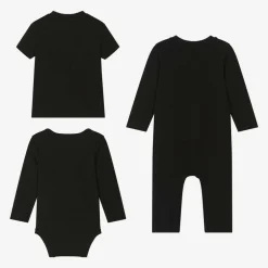 Calvin Klein Boys Black Cotton Babysuit Set Clearance