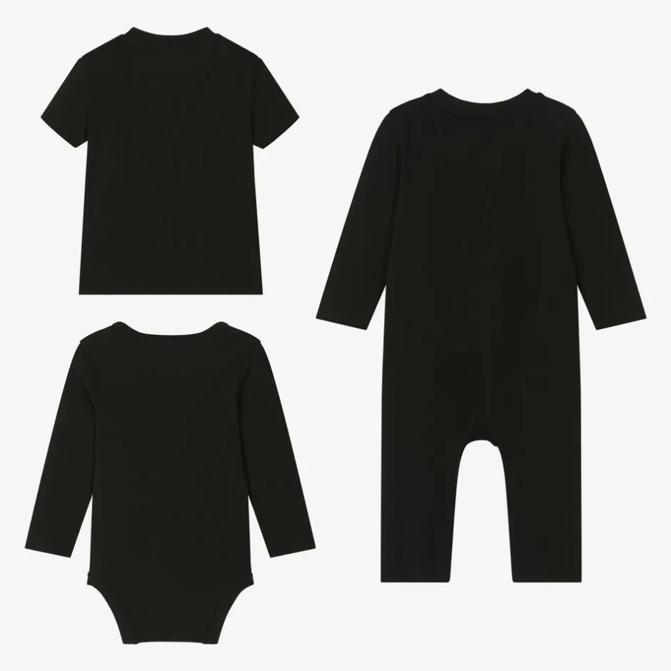 Calvin Klein Boys Black Cotton Babysuit Set Clearance