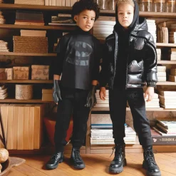 Moncler Enfant Boys Black Cotton Batman Hoodie New